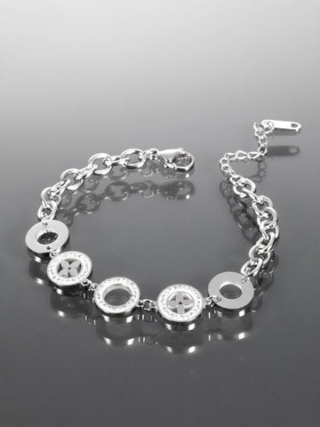 Náramek z chirurgické oceli s ornamenty NM2756-0112