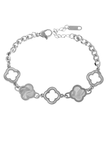 Náramek z chirurgické oceli s ornamenty NM2757-0112
