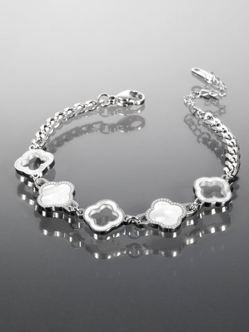 Náramek z chirurgické oceli s ornamenty NM2757-0112