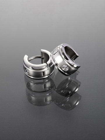 Náušničky elegantní kruhy z chirurgické oceli  NE2420-0112