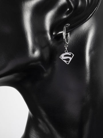 Náušničky z chirurgické oceli superman logo NE2475-0112