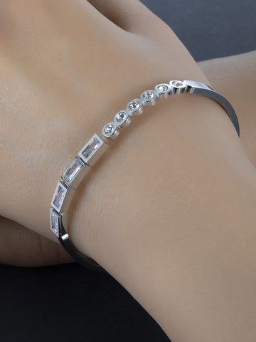 Náramek z chirurgické oceli s krystalky NM2930-0112