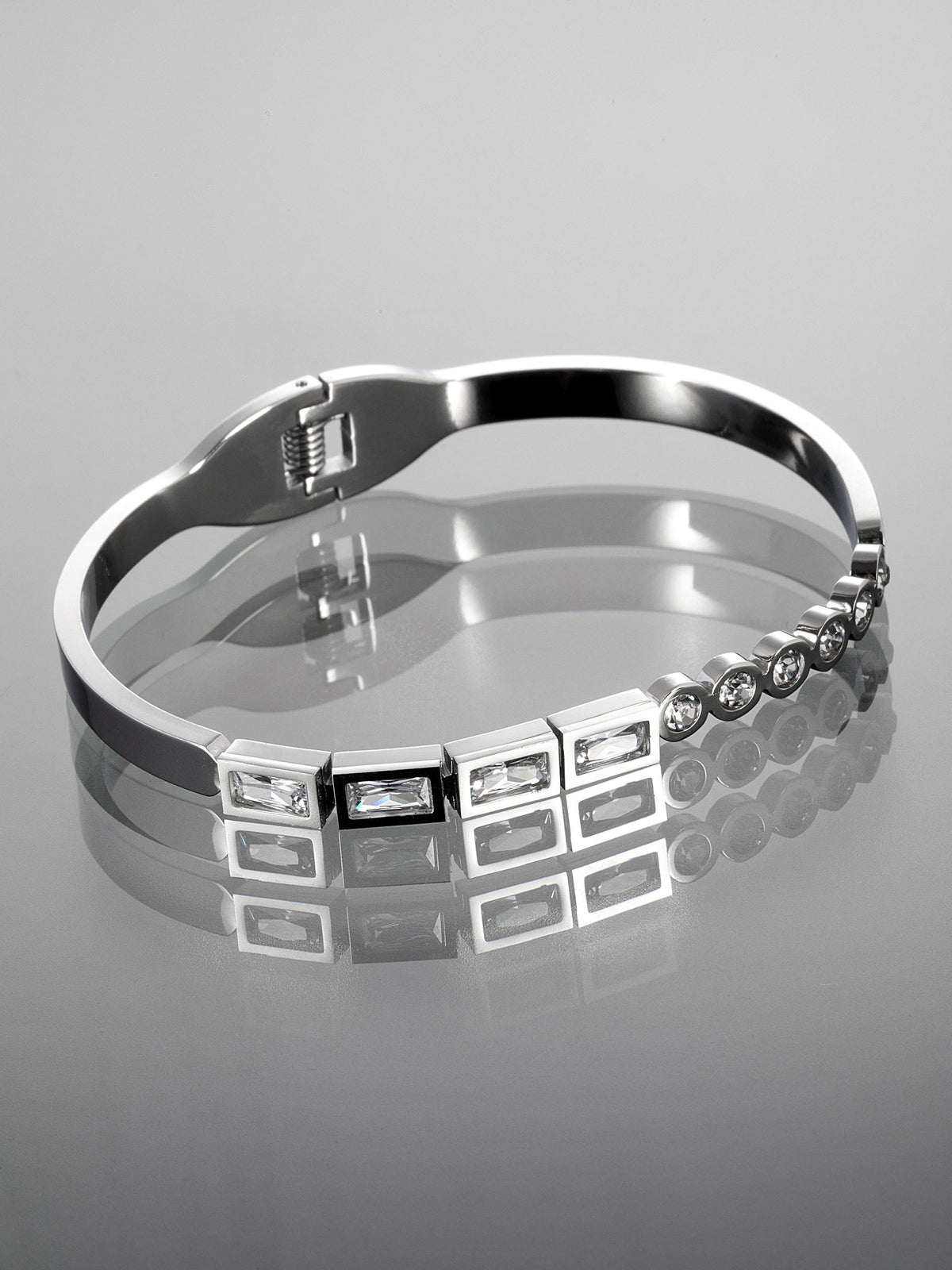 Náramek z chirurgické oceli s krystalky NM2930-0112