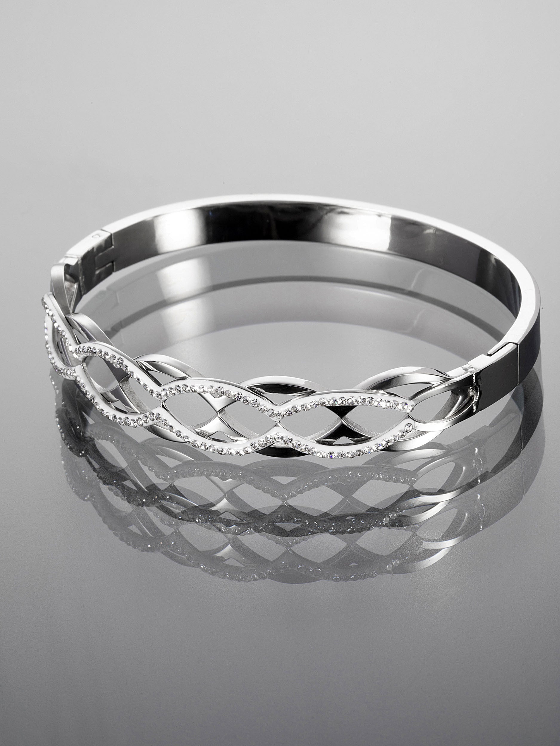 Náramek z chirurgické oceli s krystalky NM2929-0112