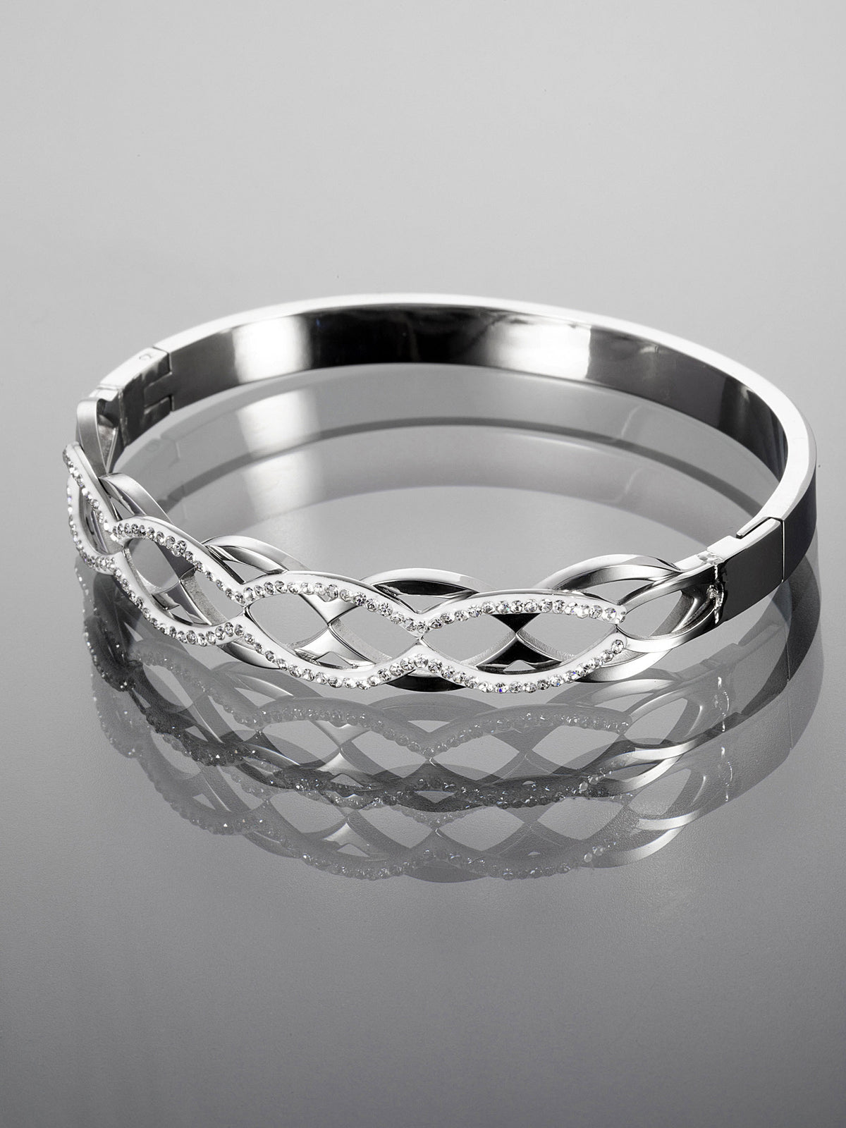 Náramek z chirurgické oceli s krystalky NM2929-0112
