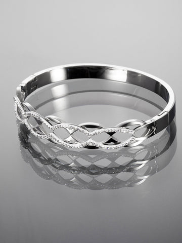 Náramek z chirurgické oceli s krystalky NM2929-0112