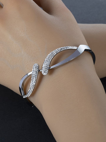 Náramek z chirurgické oceli s krystalky NM2933-0112