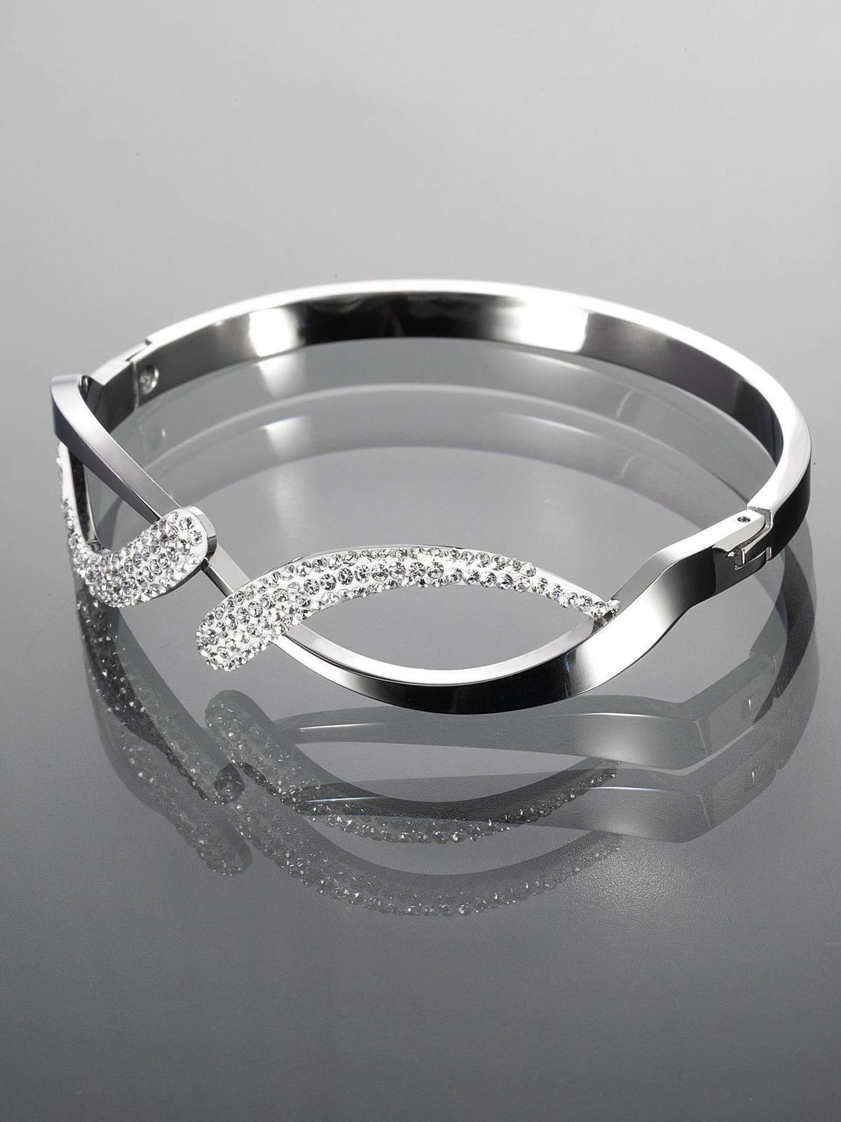 Náramek z chirurgické oceli s krystalky NM2933-0112