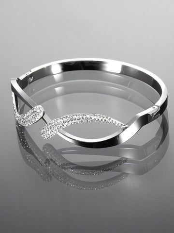 Náramek z chirurgické oceli s krystalky NM2933-0112
