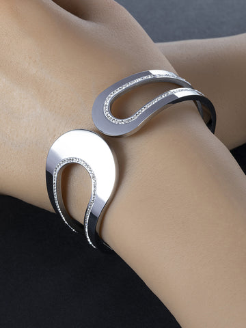 Náramek z chirurgické oceli s krystalky NM2940-0112