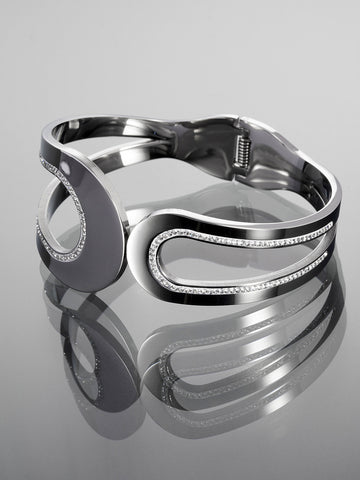 Náramek z chirurgické oceli s krystalky NM2940-0112