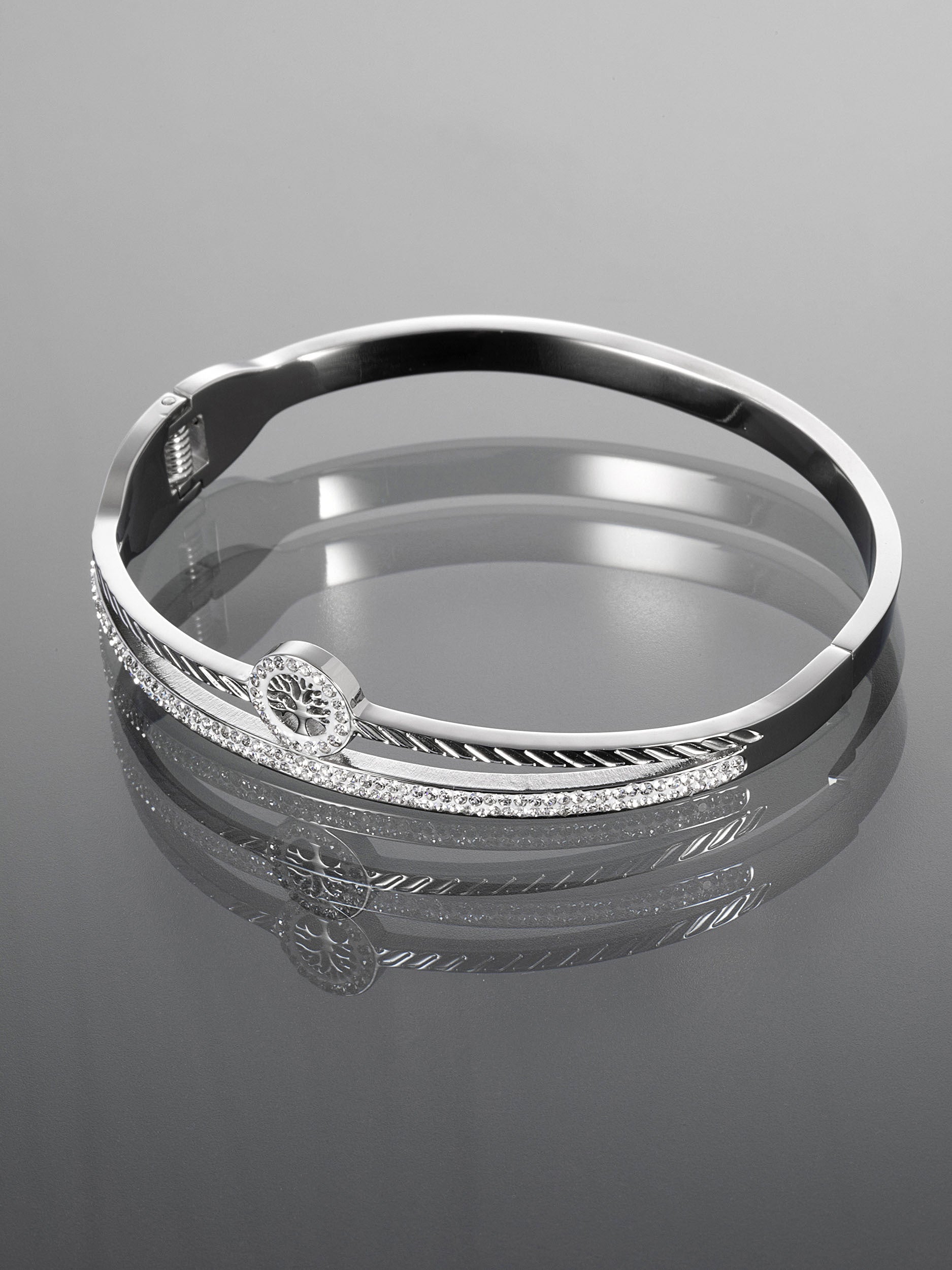 Stylový náramek z chirurgické oceli strom života NM2941-0112