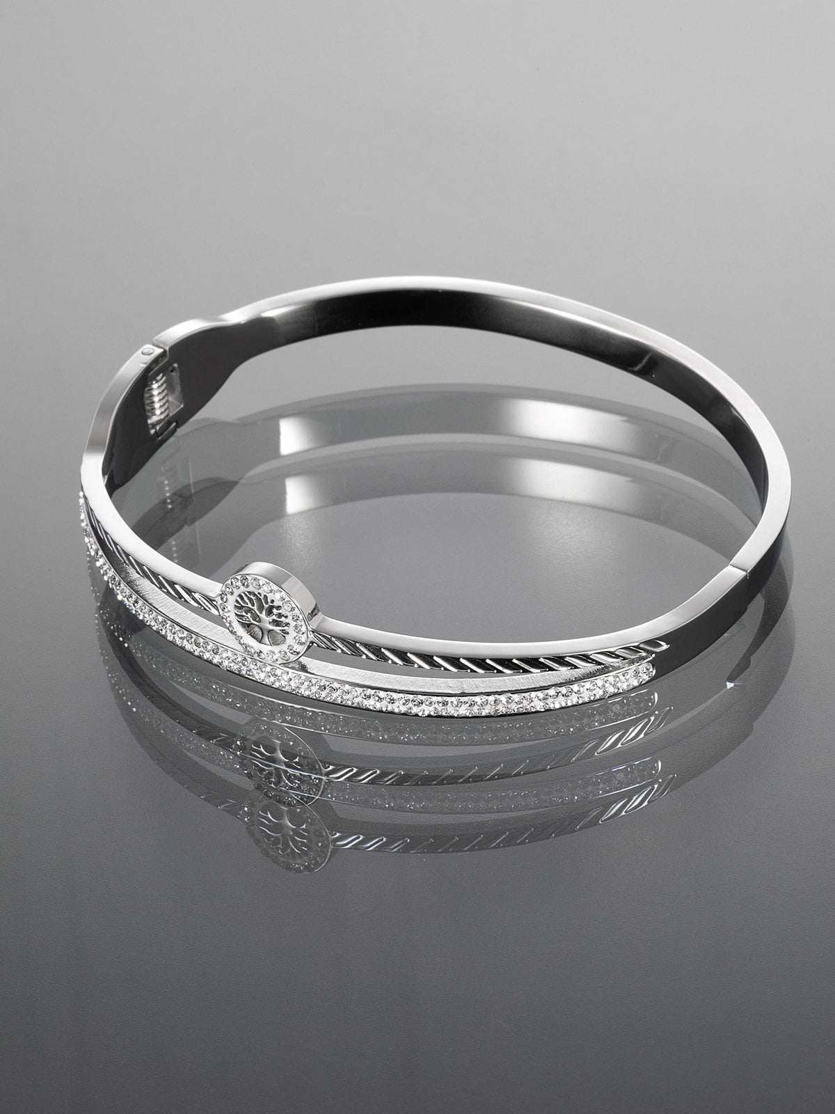 Stylový náramek z chirurgické oceli strom života NM2941-0112