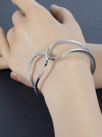 Náramek z chirurgické oceli s krystalky NM2935-0112