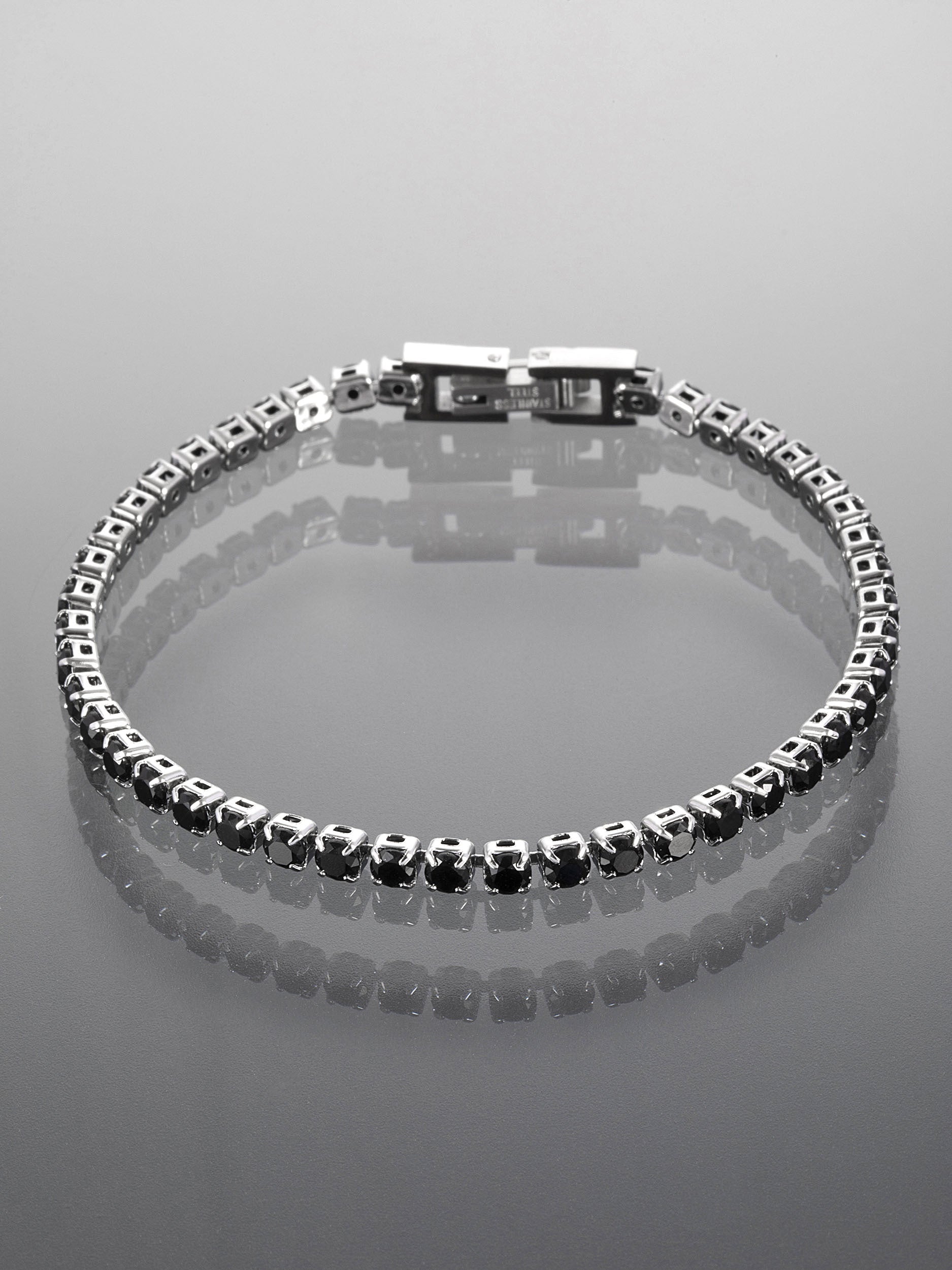Náramek z chirurgické oceli s krystalky NM2924-0102