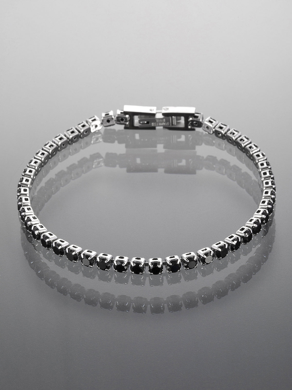 Náramek z chirurgické oceli s krystalky NM2924-0102