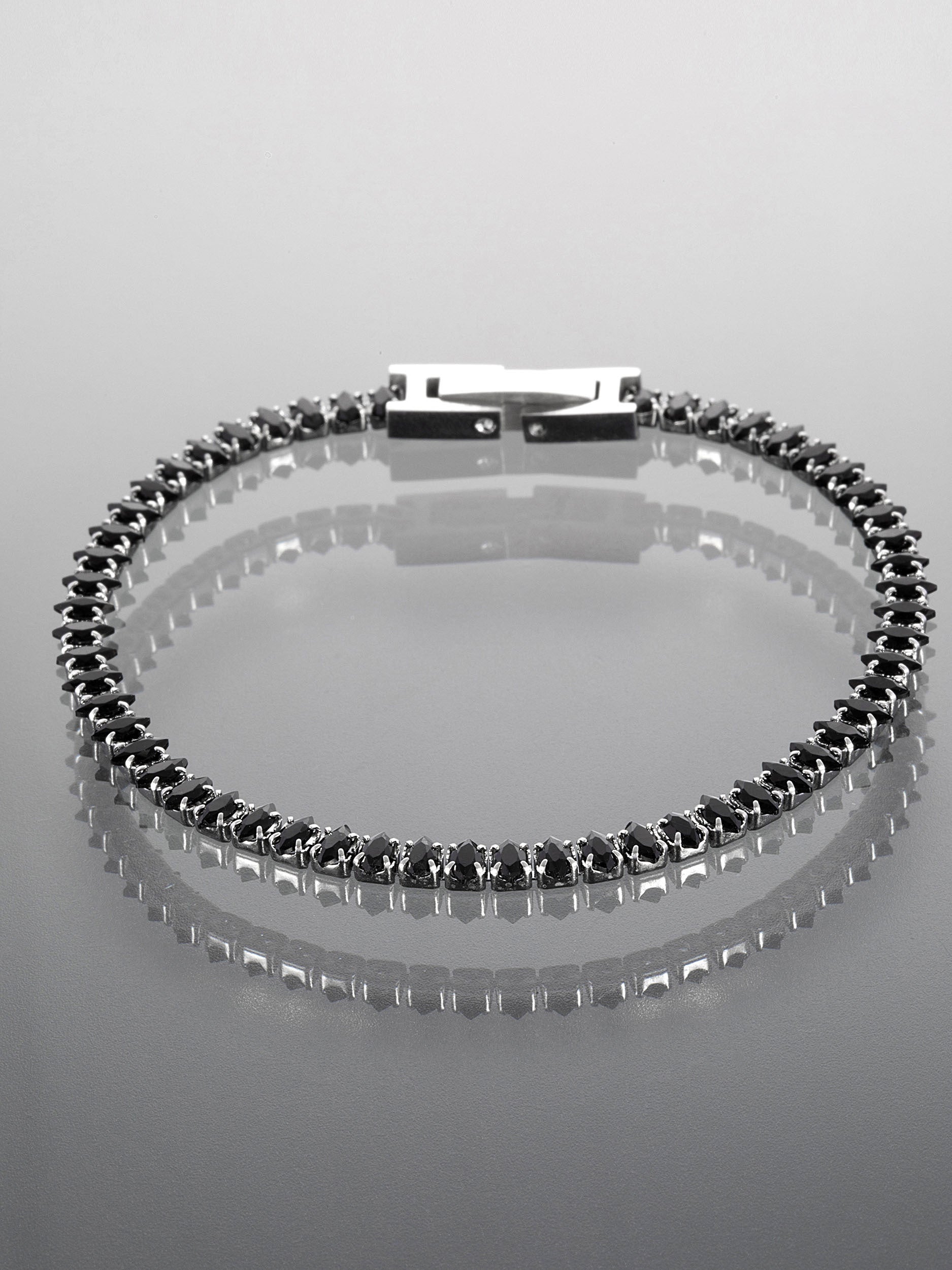 Náramek z chirurgické oceli s krystalky NM2926-0102