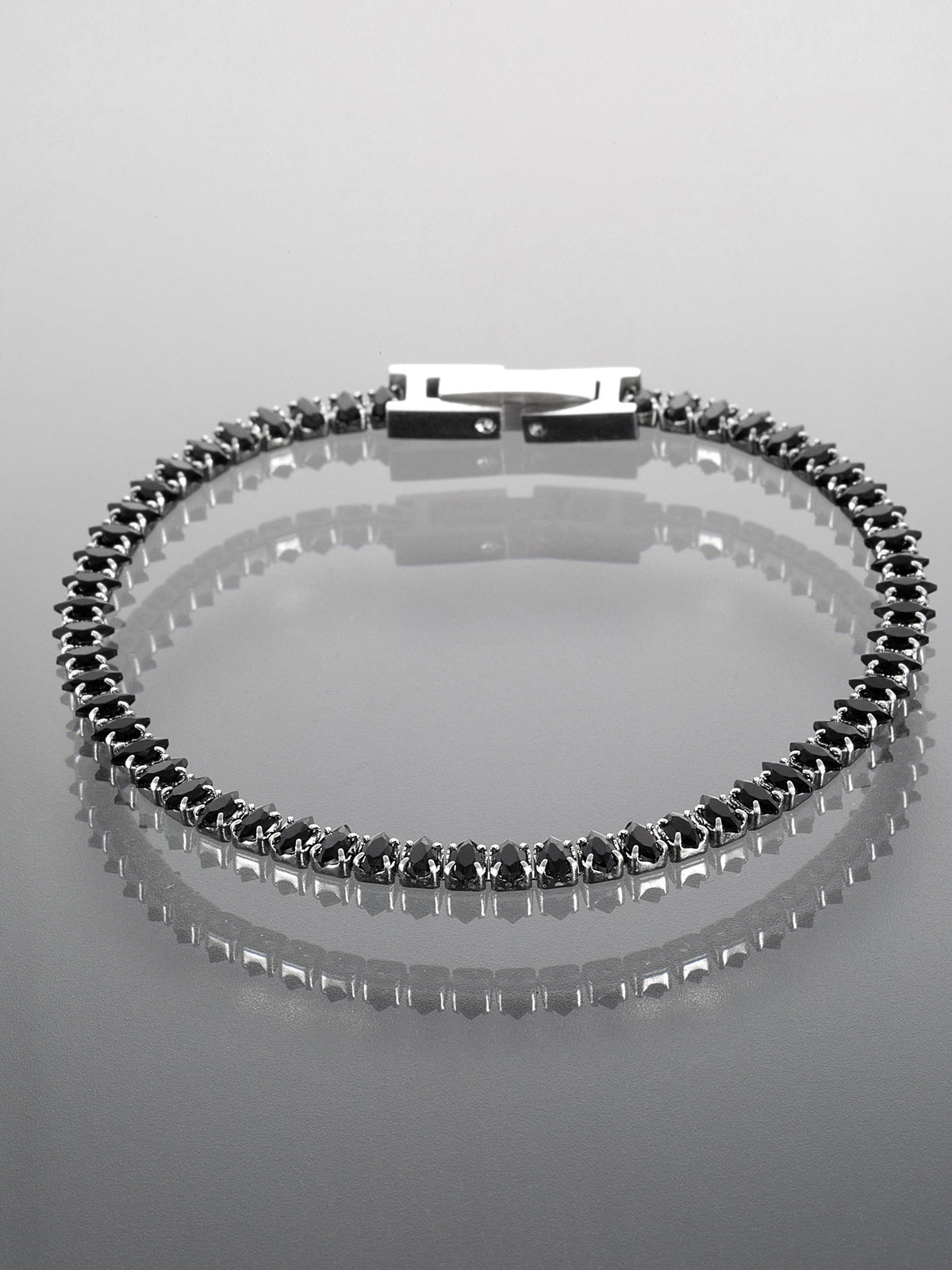 Náramek z chirurgické oceli s krystalky NM2926-0102