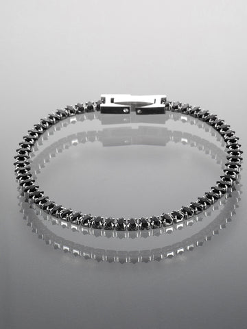 Náramek z chirurgické oceli s krystalky NM2926-0102